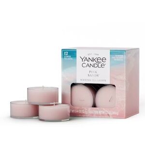 Yankee Candle Pink Sands Tea Light Candles 12 Per Box New